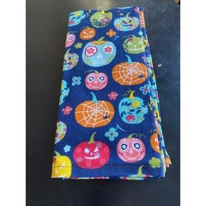Cynthia Rowley Two Halloween Kitchen Towels Day Of The Dead NWOT